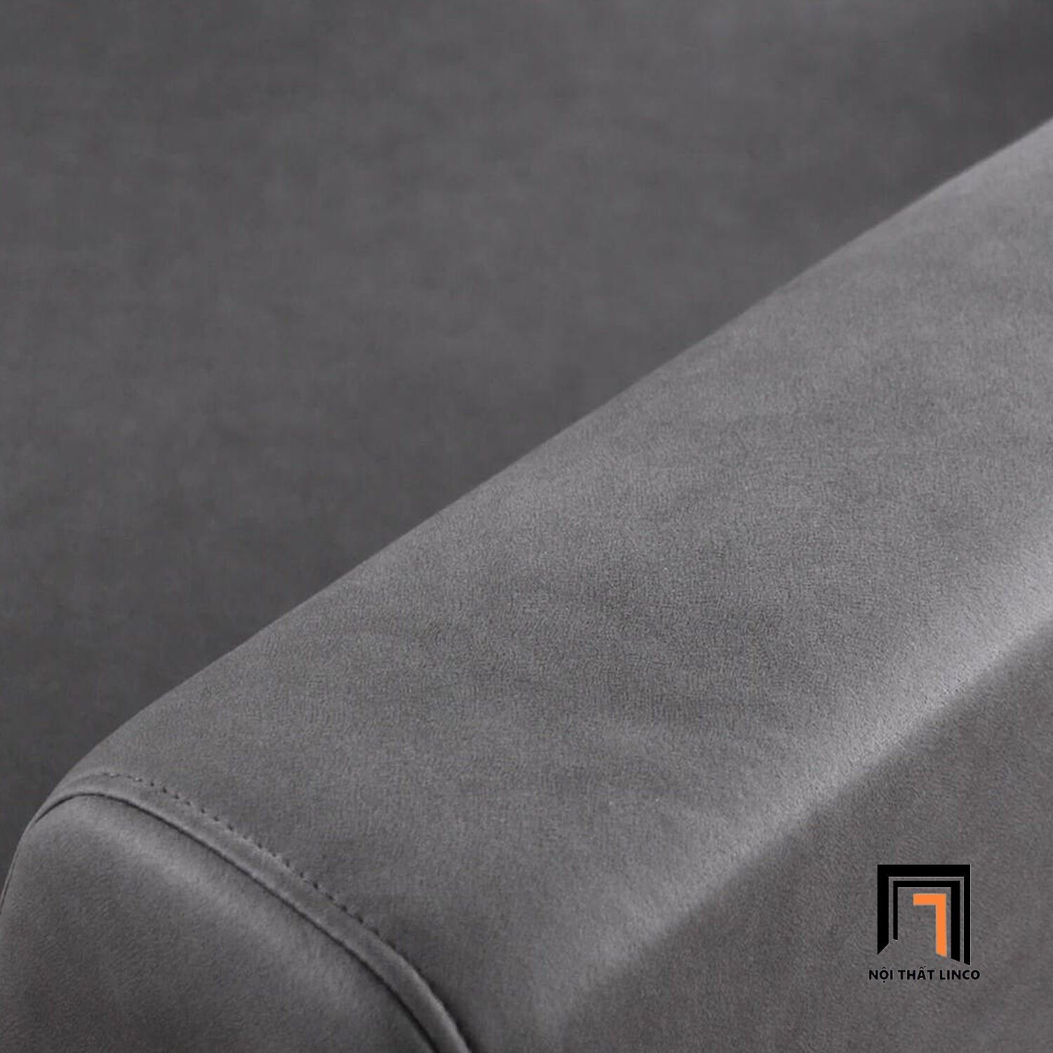  Bộ ghế sofa da góc L phòng khách lớn GT71 Klema xám lông chuột 