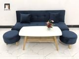 Bộ ghế sofa giường bed 1m7 GBL1 xanh đậm vải nhung nhỏ gọn 