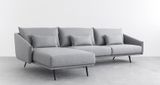 Bộ ghế sofa góc L vải nỉ xám GT293 Laviere 2m3 x 1m6 giá rẻ 