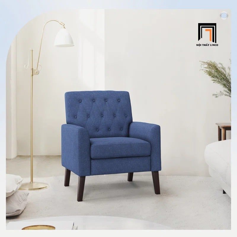  Ghế sofa đơn phòng khách gia đình DT94 Asaria màu xanh lá 