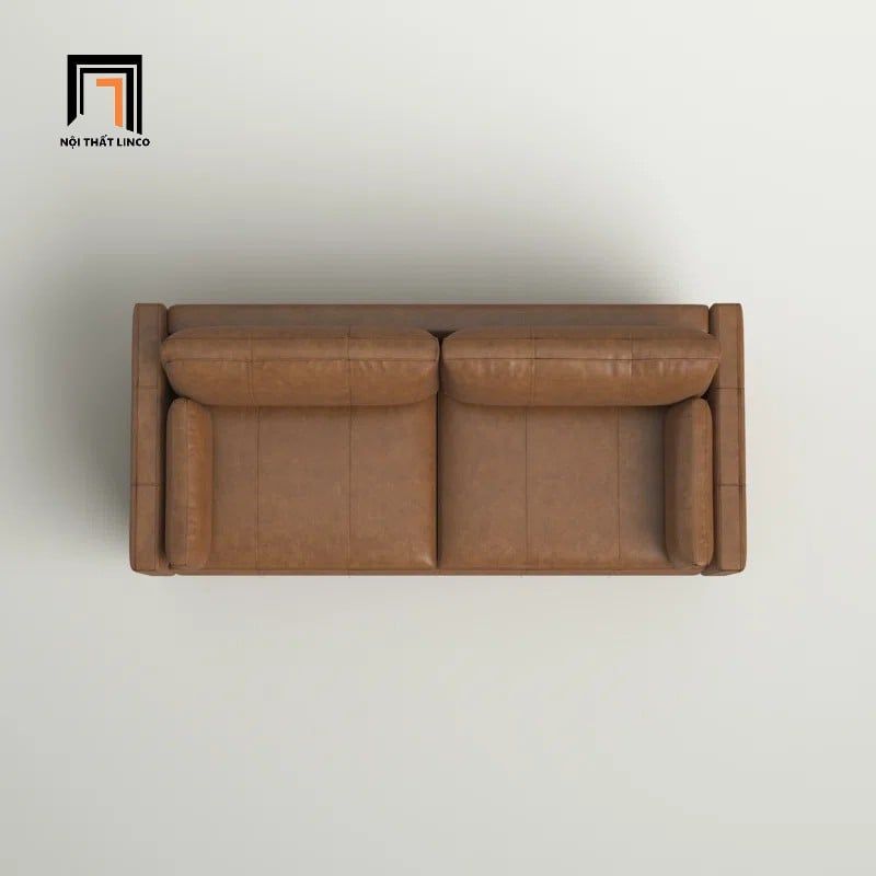 Ghế sofa băng BT3 Matea dài 1m9 bọc da công nghiệp nâu bò 