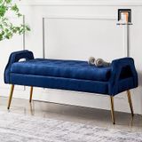  Sofa bench vải nhung SB30 Scarlet 1m4 x 55 màu vàng đồng 