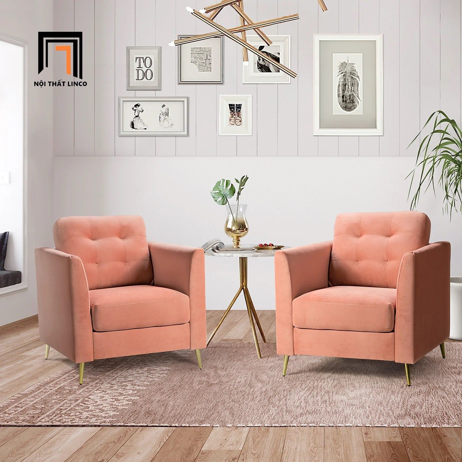  Ghế sofa đơn mini DT3 Roxanne kiểu dáng châu Âu sang trọng 