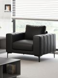  Ghế sofa băng da chống trầy màu đen BHQ64 Hacien dài 2m1 