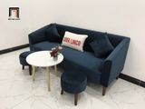 Bộ ghế sofa băng dài xanh đậm BL6 Pelly dài 1m9 cho văn phòng 