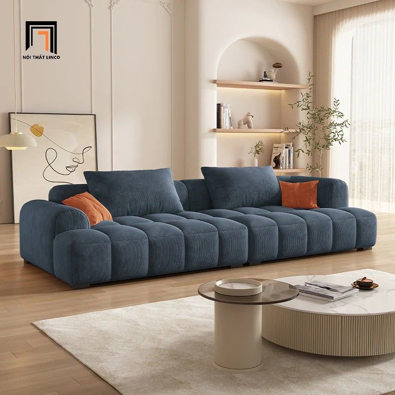  Ghế sofa văng vải nhung BT269 Camiel dài 2m6 phối màu xinh xắn 