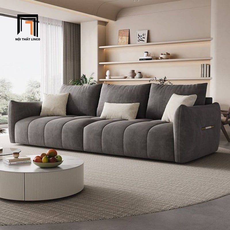  Ghế sofa băng 2m vải nhung BHQ78 Newel sảnh chờ tiệm shop 