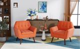  Ghế sofa đơn màu cam hiện đại DT97 Chopda phòng khách đẹp 