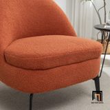  Ghế sofa đơn màu carot vải lông cừu DT111 cho sảnh chờ nhỏ 
