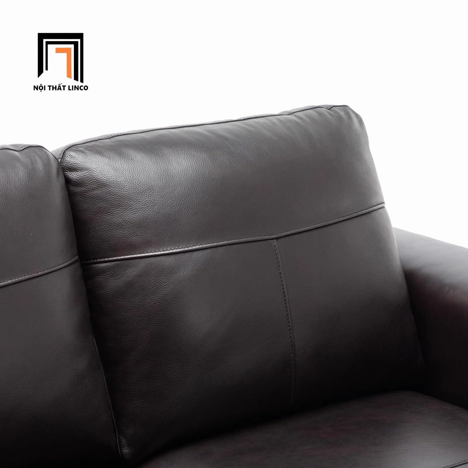  Ghế sofa băng da công nghiệp BT125 Lakischa dài 2m1 nâu đậm 