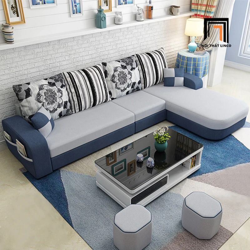  Bộ sofa U UT98 Narod 3m1 vải nỉ phối màu đẹp 