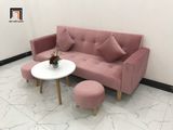  Bộ ghế sofa giường màu hồng phấn GBL2 dài 2m cho nhà nhỏ 