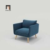  Ghế sofa đơn 1 người ngồi DT79 Genlis vải nhung màu xanh dương 