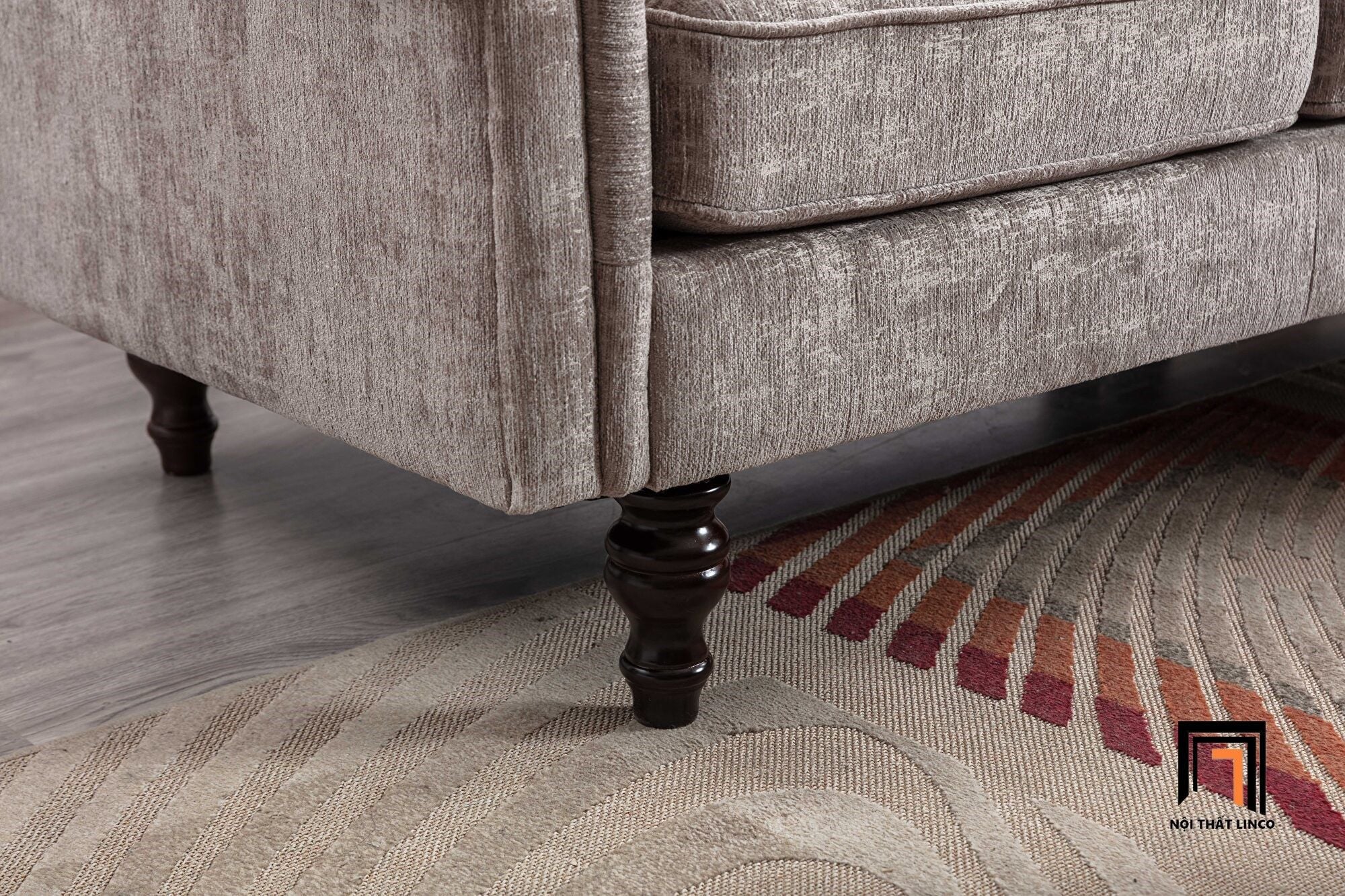  Bộ ghế sofa góc L châu Âu 2m4 x 2m4 GT68 Winston sang trọng 