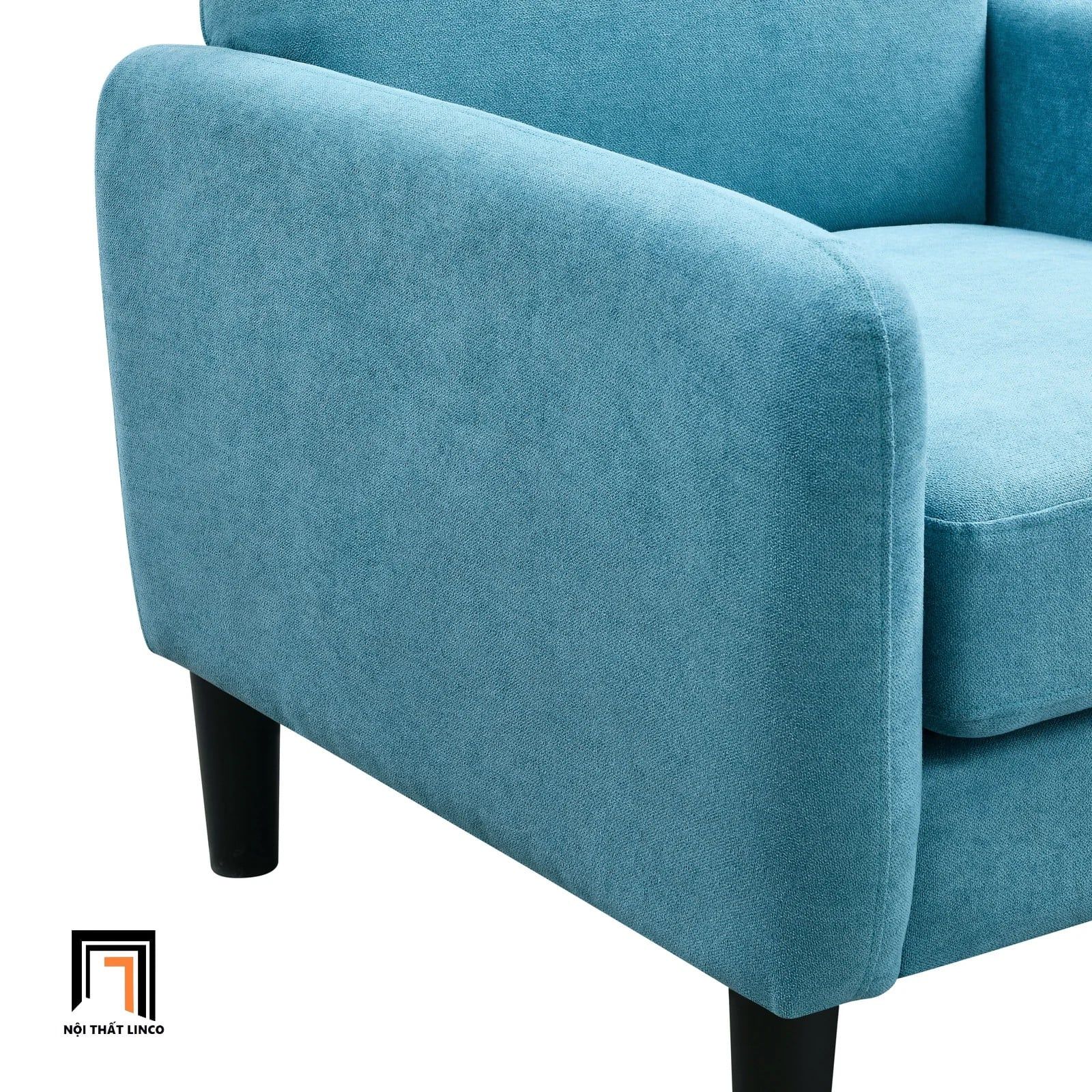  Ghế sofa đơn màu xanh dương vải nỉ DT99 Betul giá rẻ 