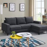  Bộ ghế sofa góc L 2m2 x 1m6 GT102 Gotfry vải nhung giá rẻ 