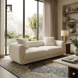  Ghế sofa băng cong vải lông cừu BHQ95 Moreau dài 2m xinh xắn 