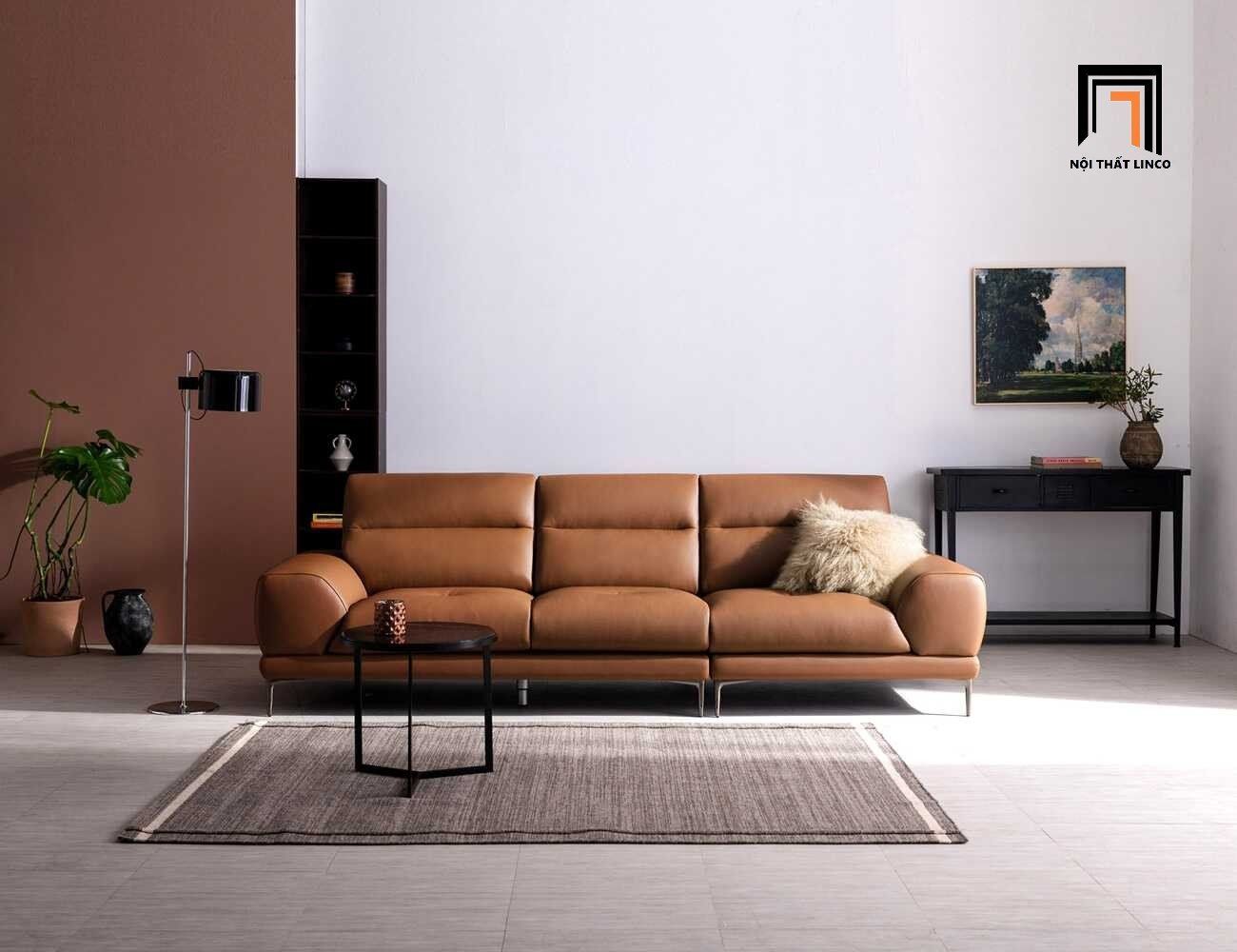  Ghế sofa văng phòng khách hiện đại BHQ53 Lakadil 2m5 bọc da 