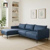  Ghế sofa góc GT11 Ezra 2m4 x 1m6 bọc da công nghiệp cao cấp 
