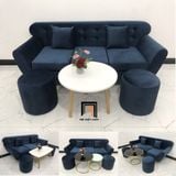  Bộ ghế sofa băng xanh dương BL12 BTC dài 1m9 phòng khách 