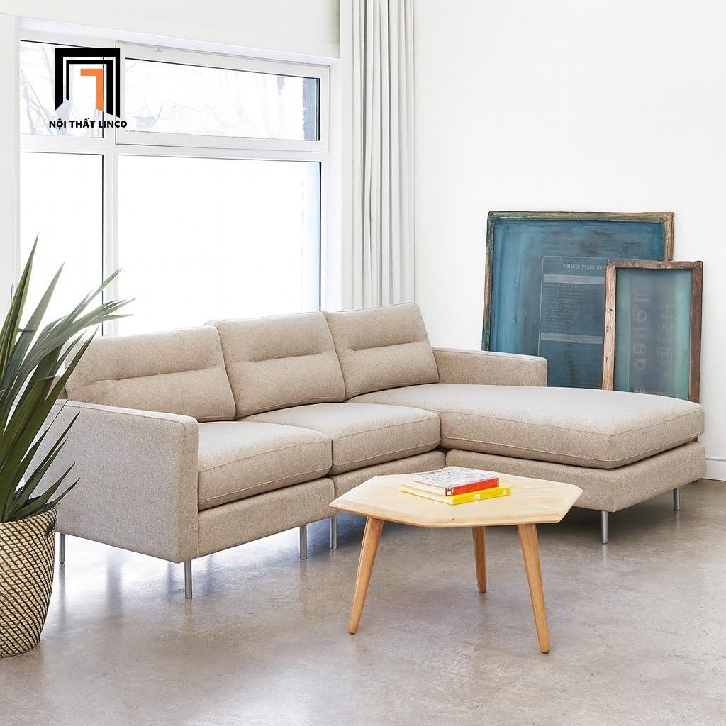  Ghế sofa góc chữ L giá rẻ GT81 Logan 2m2 x 1m7 nhỏ gọn 