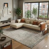  Bộ ghế sofa góc da giả GT298 Nieto 2m2 x 1m6 chung cư nhỏ 