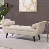  Ghế sofa đôn kiểu dáng châu Âu SB37 Clomore 1m5 xám trắng 