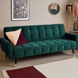  Ghế sofa băng giường GB22 Platin 2m vải nhung xám đen 