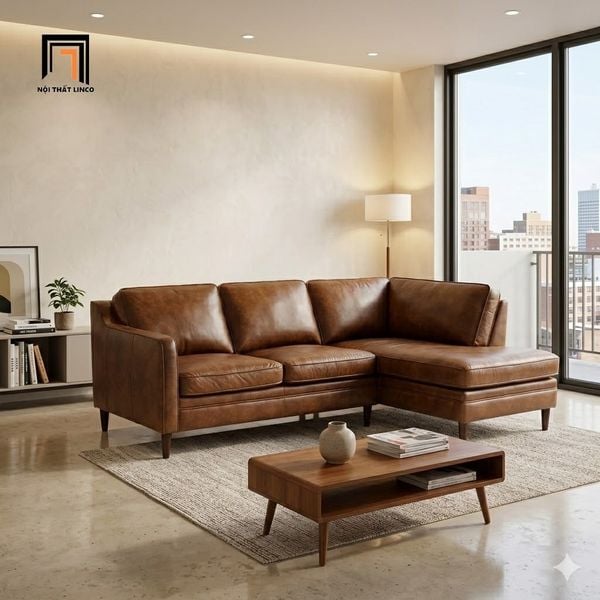 sofa góc 2m3 x 1m6 hiện đại