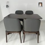  Bộ bàn ghế ăn 4 ghế bọc da giả 31-BAG4-Quihi mặt bàn gỗ 