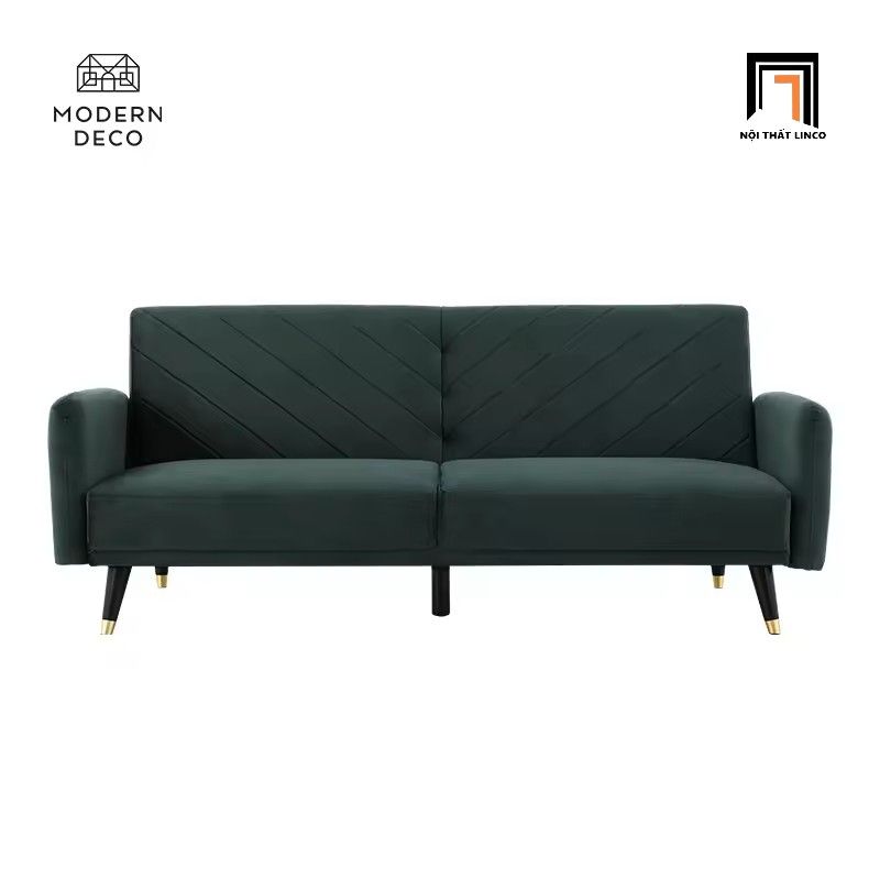  Ghế sofa giường nằm xanh lá GB1 Decom dài 2m cho chung cư 
