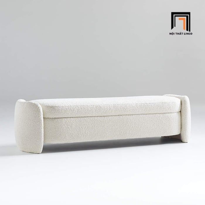  Đôn sofa bench màu trắng kem SB40 Tinan dài 1m4 giá rẻ 