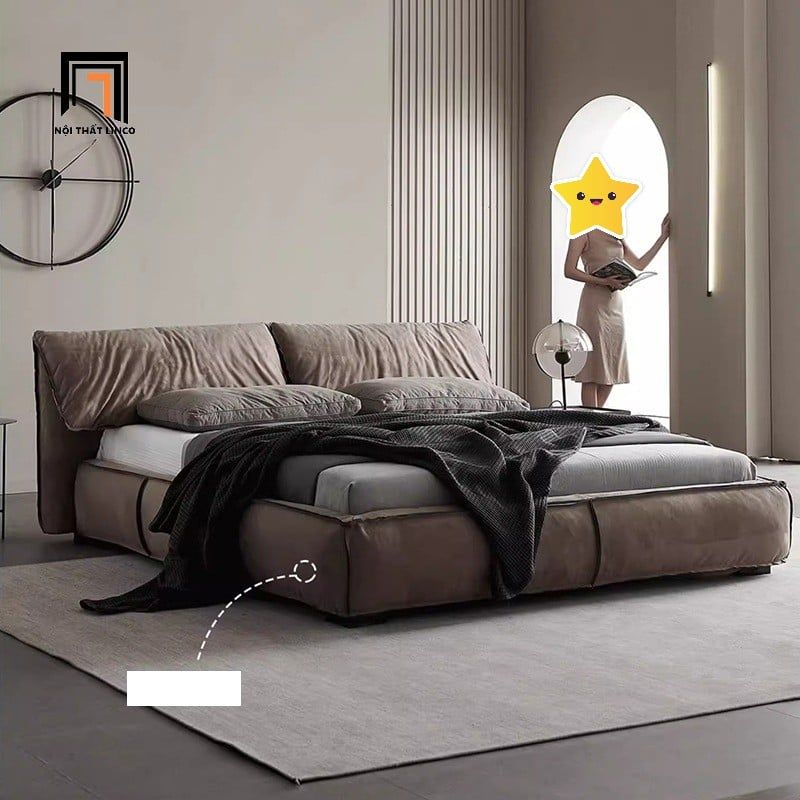  Giường ngủ da giả cao cấp GN114 Lakonta 1m6 gia đình hiện đại 