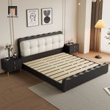  Giường ngủ phối màu da Pu GN117 Wien trắng đen xinh xắn 