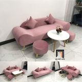  Bộ ghế sofa văng băng thuyền BL9 SFT dài 2m xám lông chuột 