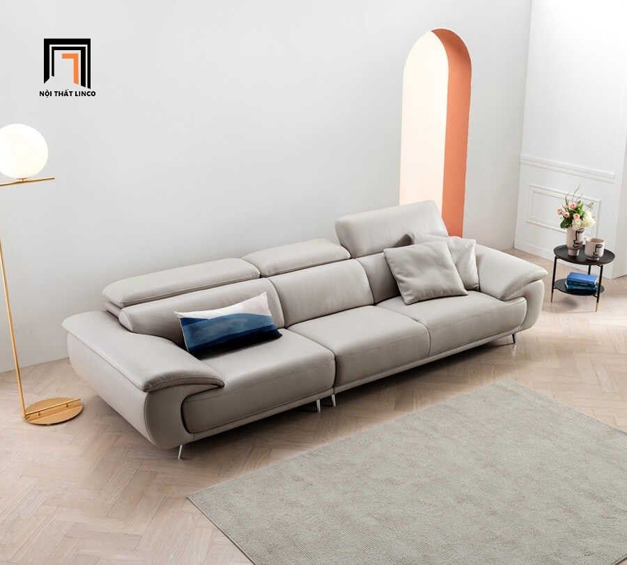  Ghế sofa băng da xám BHQ38 Cordia 2m5 kiểu dáng hiện đại 
