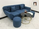  Bộ ghế sofa băng xanh dương BL12 BTC dài 1m9 phòng khách 