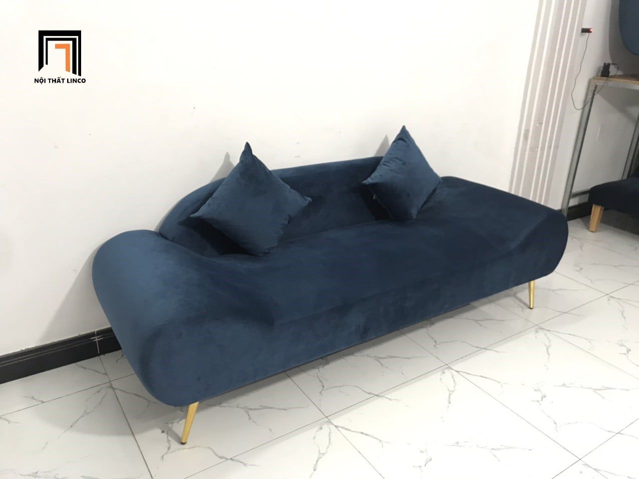 Bộ ghế sofa băng văng thuyền BL9 SFT dài 2m xanh đậm 