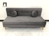  Bộ ghế sofa băng 1m7 BL8 BKT phòng khách xám đen vải nhung 