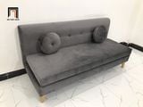  Bộ ghế sofa băng 1m7 BL8 BKT phòng khách xám đen vải nhung 