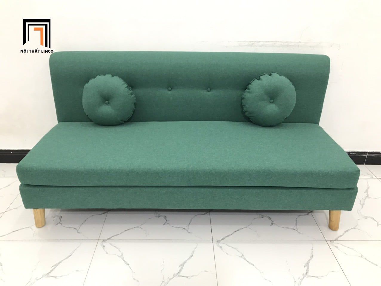  Bộ ghế sofa băng nhỏ gọn 1m7 BL8 BKT bọc vải nỉ bố mềm 