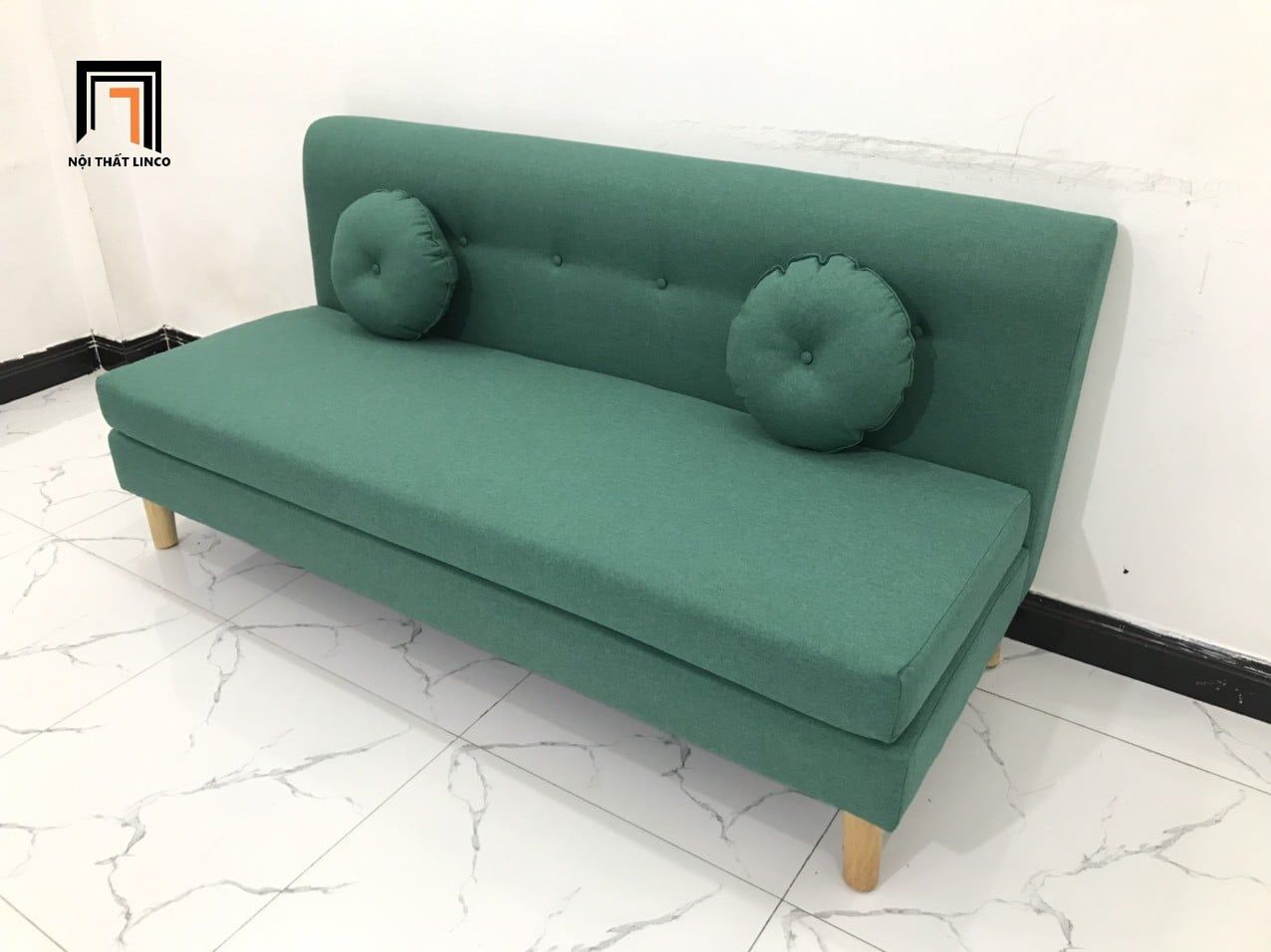  Bộ ghế sofa băng nhỏ gọn 1m7 BL8 BKT bọc vải nỉ bố mềm 
