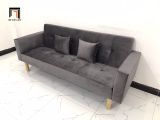  Bộ ghế sofa giường nằm dài 2m GBL2 xám lông chuột vải nhung 