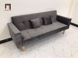  Bộ ghế sofa giường nằm dài 2m GBL2 xám lông chuột vải nhung 