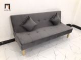  Bộ ghế sofa bed bật giường nằm GBL1 1m7 màu xám đen vải nhung 