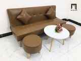  Bộ ghế sofa giường đa năng GBL1 dài 1m7 da giả màu nâu bò 