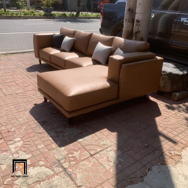 bộ ghế sofa góc da công nghiệp