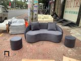  Ghế sofa băng cong giá rẻ BT226 Gloria vải nhung dài 1m8 