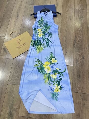 ĐẦM TOMMY  BAHAMA BÔNG XANH MAXI