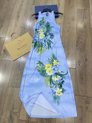 ĐẦM TOMMY  BAHAMA BÔNG XANH MAXI